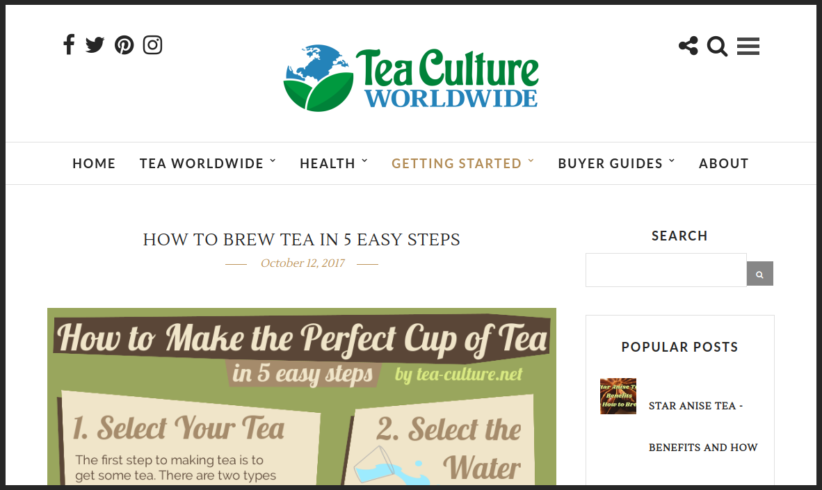 A blog post at tea-culture.net